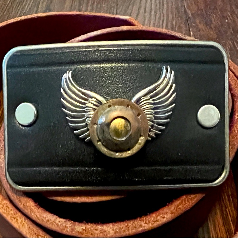 48” Custom Leather Belt and Buckle